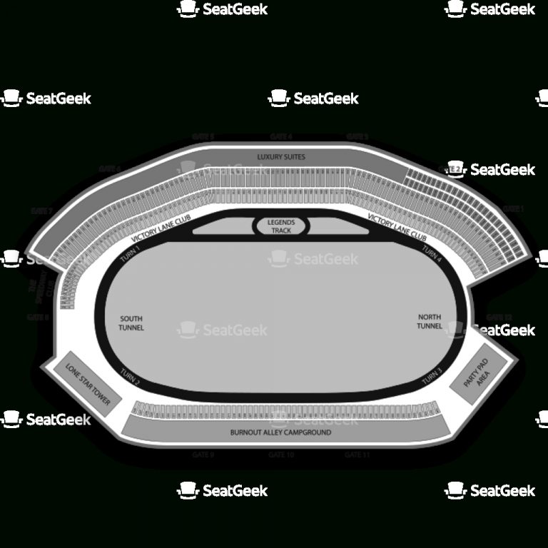 Texas Motor Speedway Seating Chart Concert & Map | Seatgeek - Texas