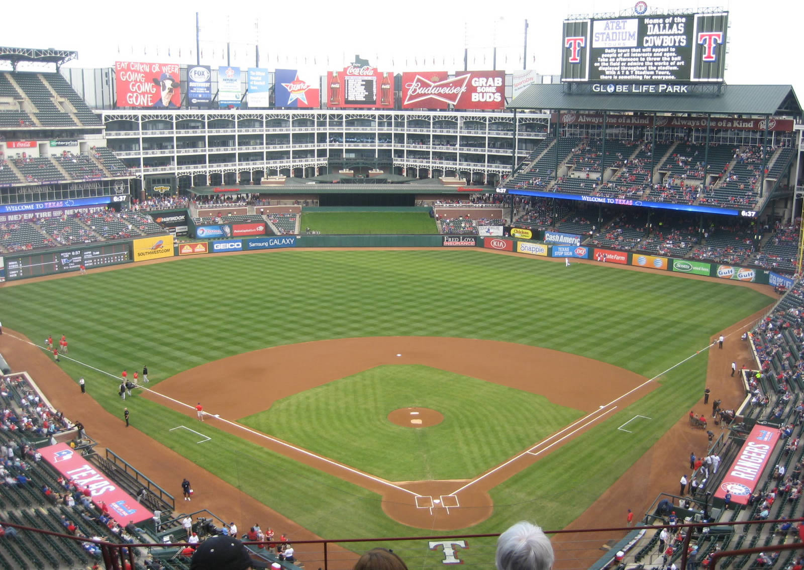 Texas Rangers Seating Guide - Globe Life Park (Rangers Ballpark - Texas Rangers Stadium Seating Map