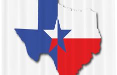 Texas Star Shower Curtain, Outline Of The Texas Map American - Texas Map Shower Curtain