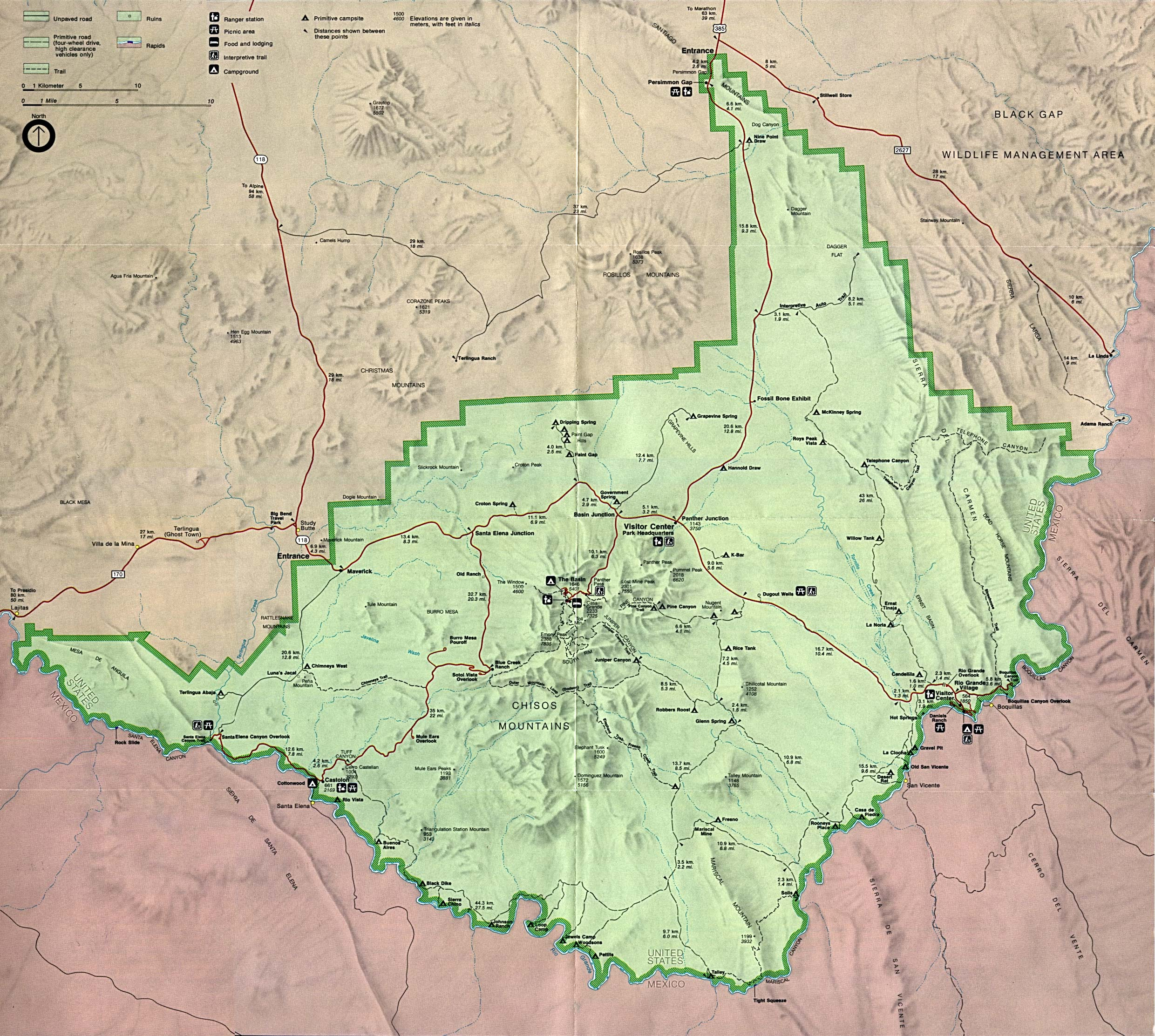 Texas State And National Park Maps - Perry-Castañeda Map Collection - Big Bend Texas Map