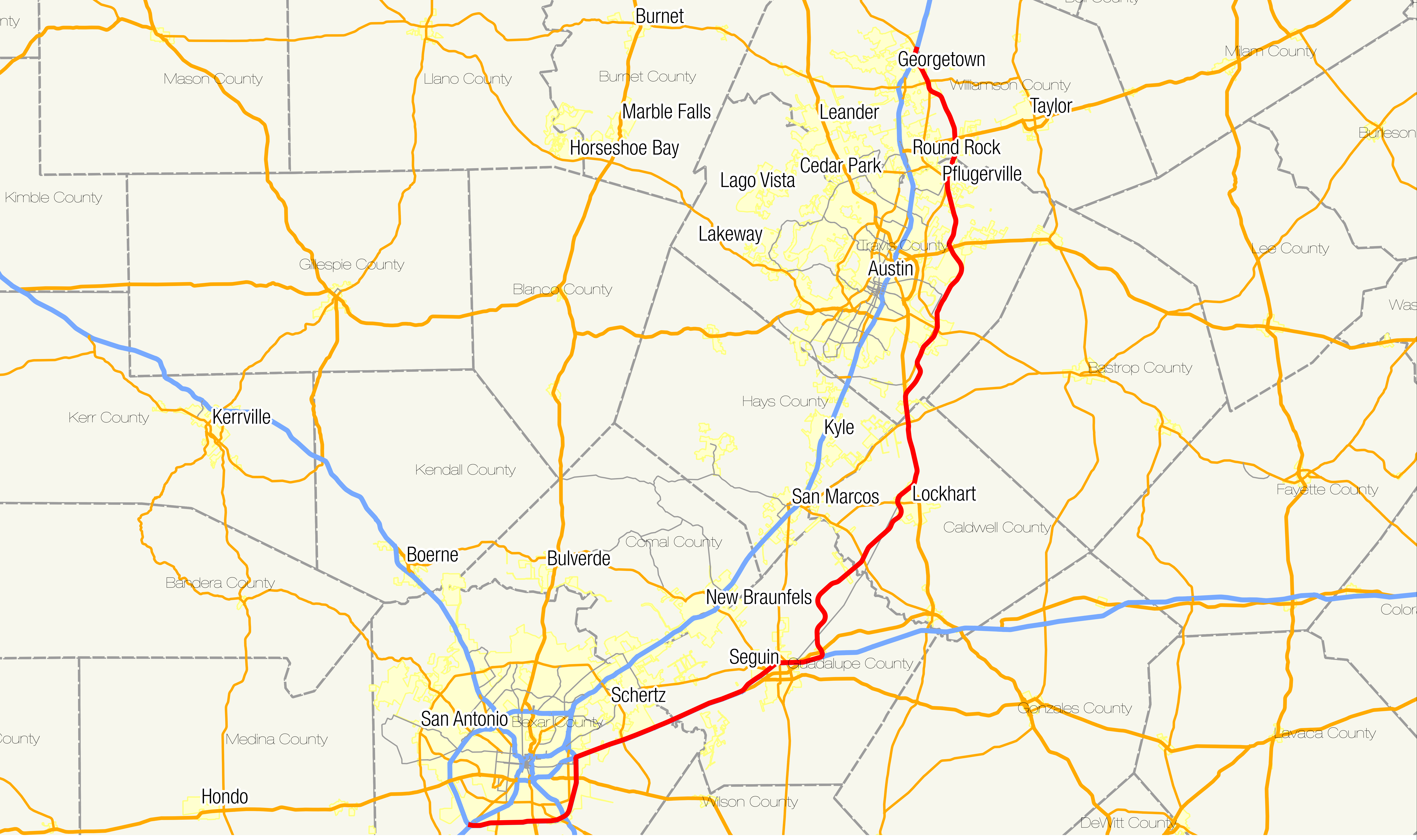 Texas State Highway 130 - Wikipedia - Driving Map Of Texas Hill Country