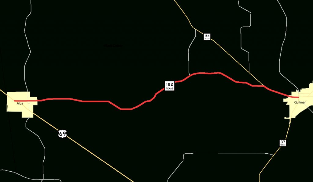 Texas State Highway 182 Wikipedia Alba Texas Map Printable Maps