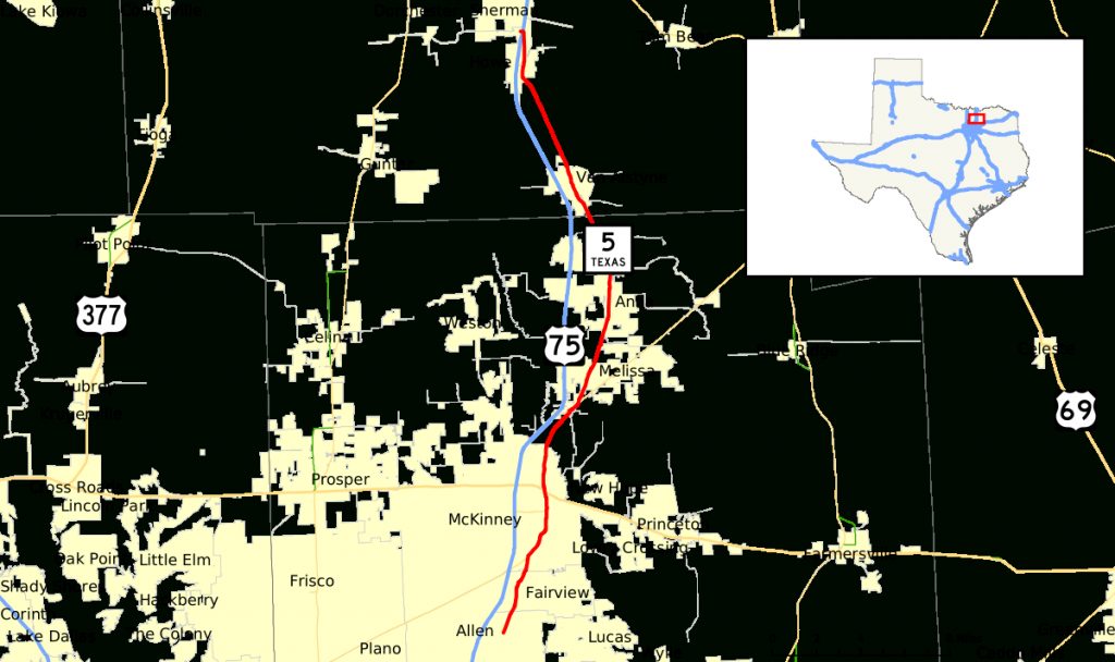 Texas State Highway 5 - Wikipedia - Celina Texas Map | Printable Maps