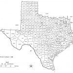 Texas State Map With Counties Outline And Location Of Each County In   Texas County Map