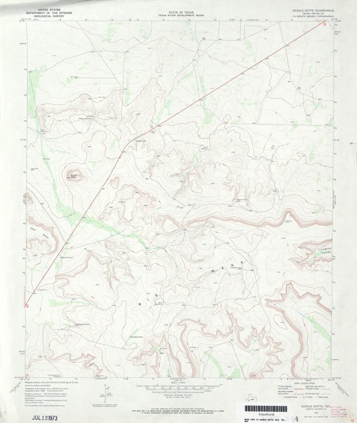 Martin County Texas Section Map