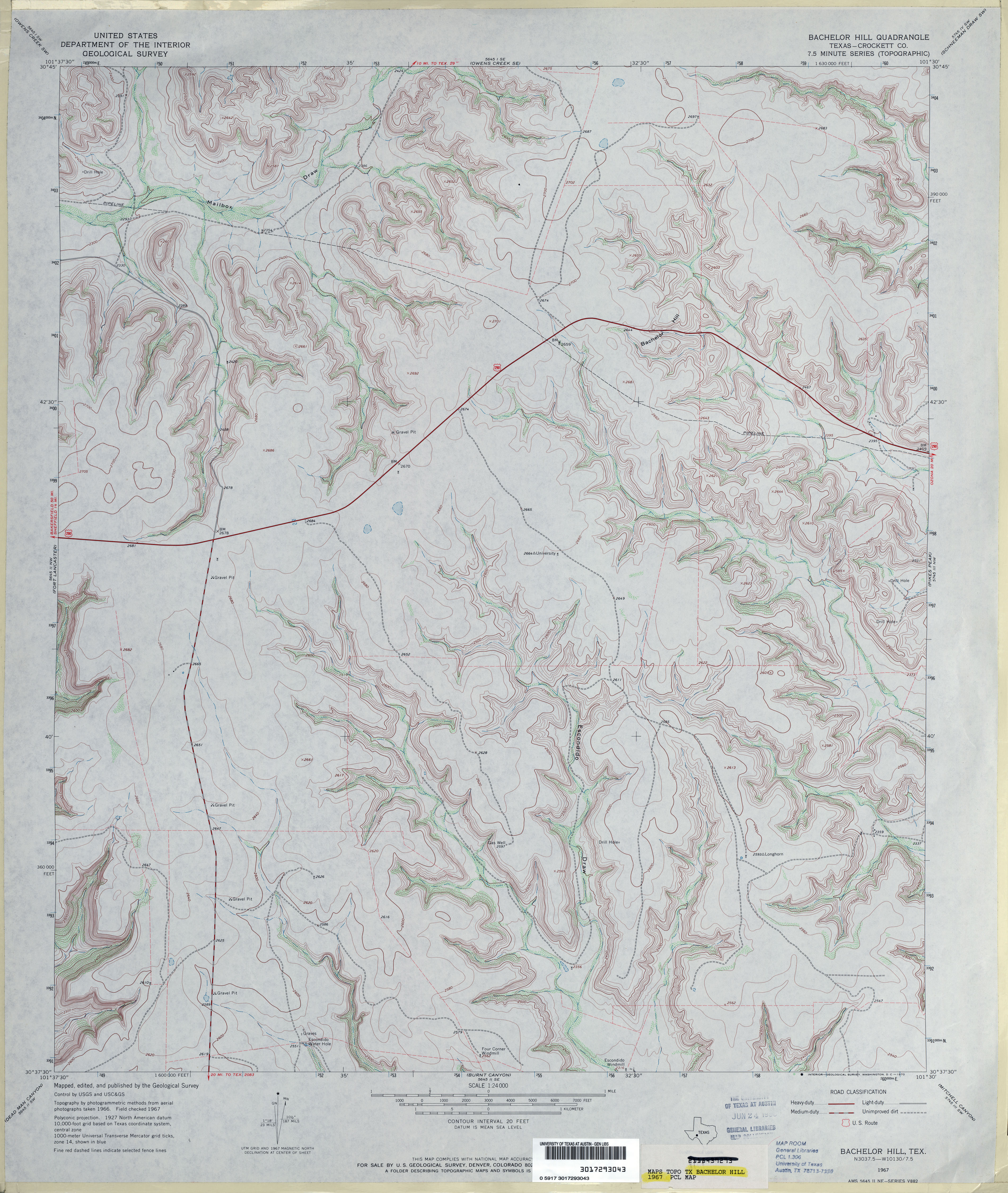 Texas Topographic Maps - Perry-Castañeda Map Collection - Ut Library - Topographical Map Of Texas Hill Country