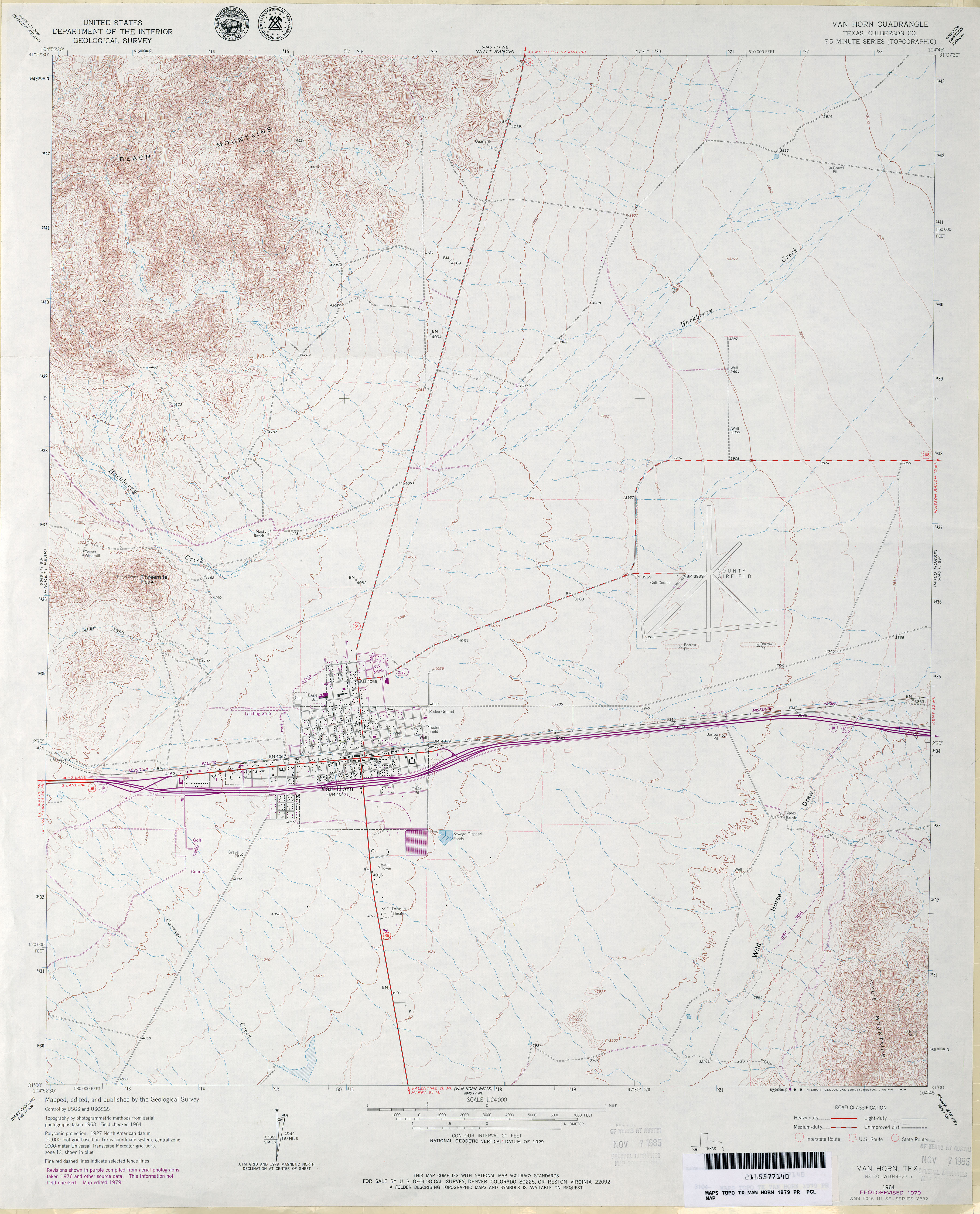 Texas Topographic Maps - Perry-Castañeda Map Collection - Ut Library - Van Horn Texas Map