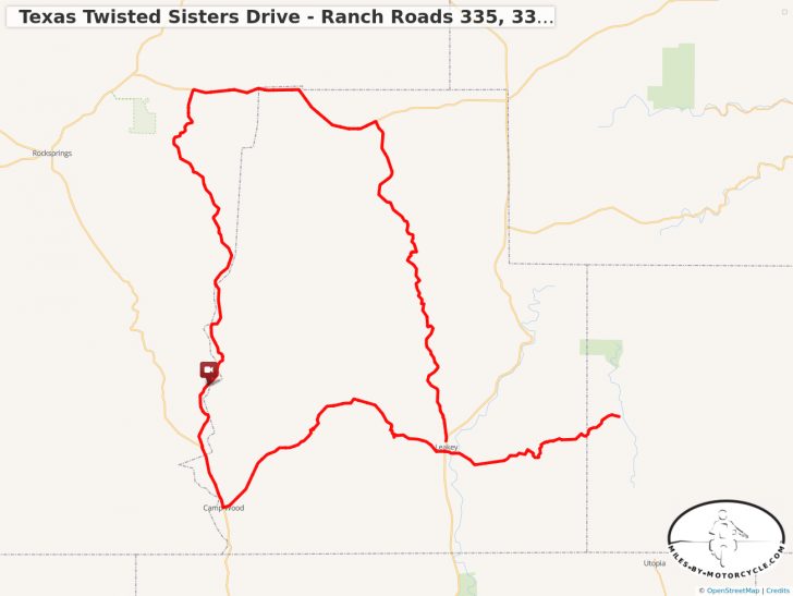 Texas Twisted Sisters Drive Ranch Roads 335, 337, 336 Utopia Texas