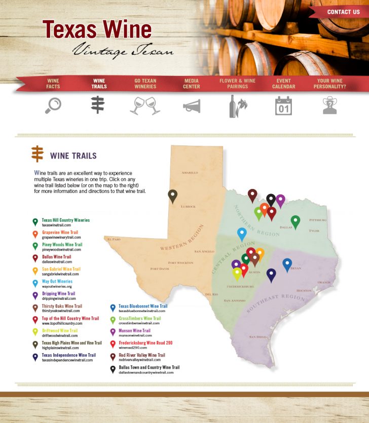Texas Wine Trail Map
