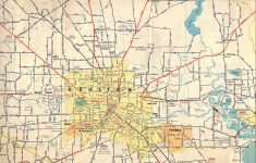 Texasfreeway > Houston > Historical Information > Old Road Maps - Road Map Of Houston Texas