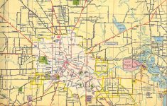 Texasfreeway > Houston > Historical Information > Old Road Maps - Road Map Of Houston Texas