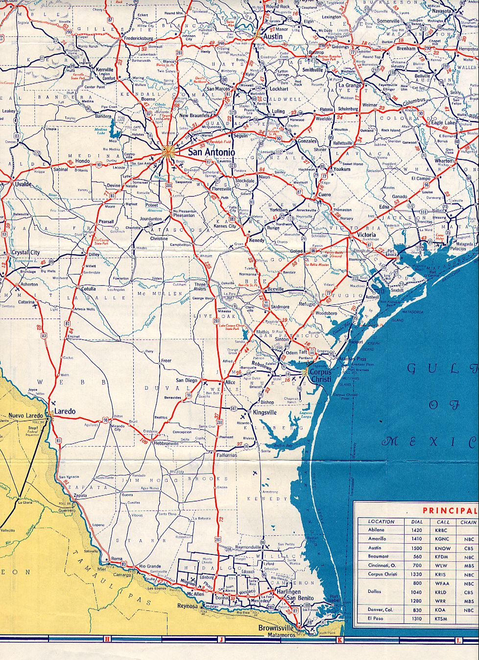 Texasfreeway &amp;gt; Statewide &amp;gt; Historic Information &amp;gt; Old Road Maps - Official Texas Highway Map