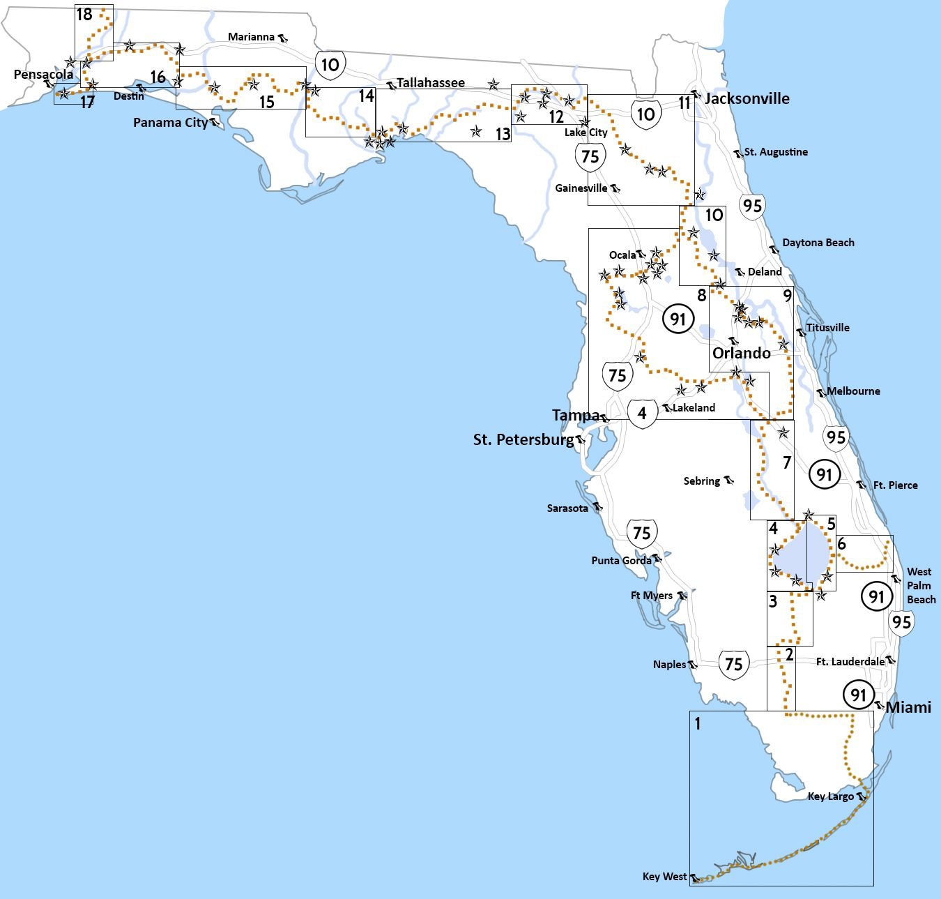 The 1,400-Mile Florida Trail, Our National Scenic Trail In Florida - Florida Hiking Trails Map