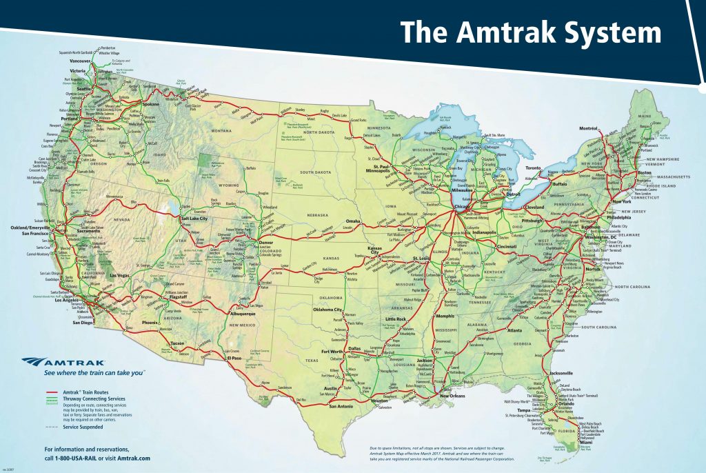 The Amtrak System Map : Mapporn - Amtrak Florida Map | Printable Maps