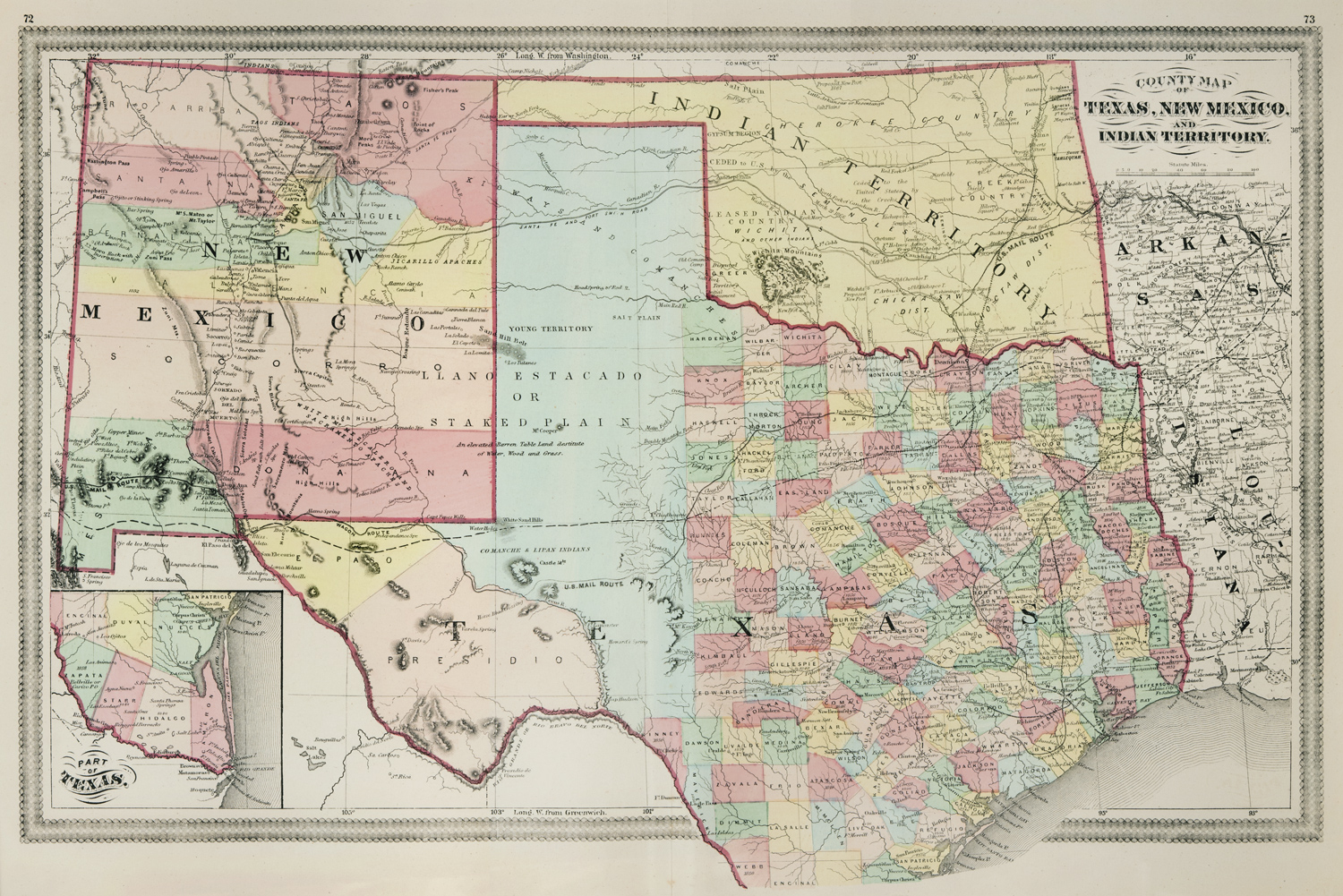 The Antiquarium - Antique Print &amp;amp; Map Gallery - Lloyd - Texas, New - Map Of New Mexico And Texas