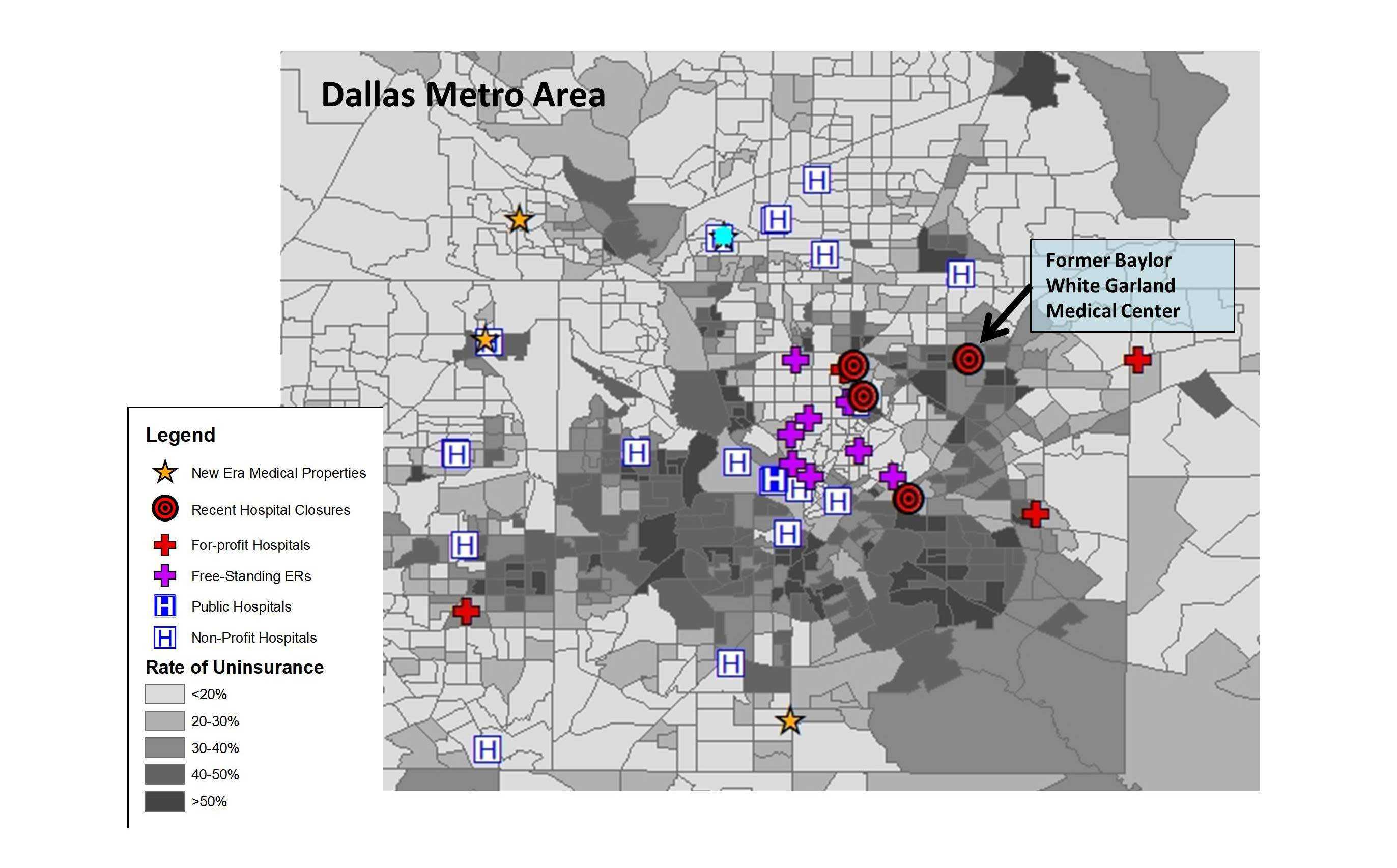The Gentrification Of American Healthcare Baylor Hospital Dallas Texas Map 