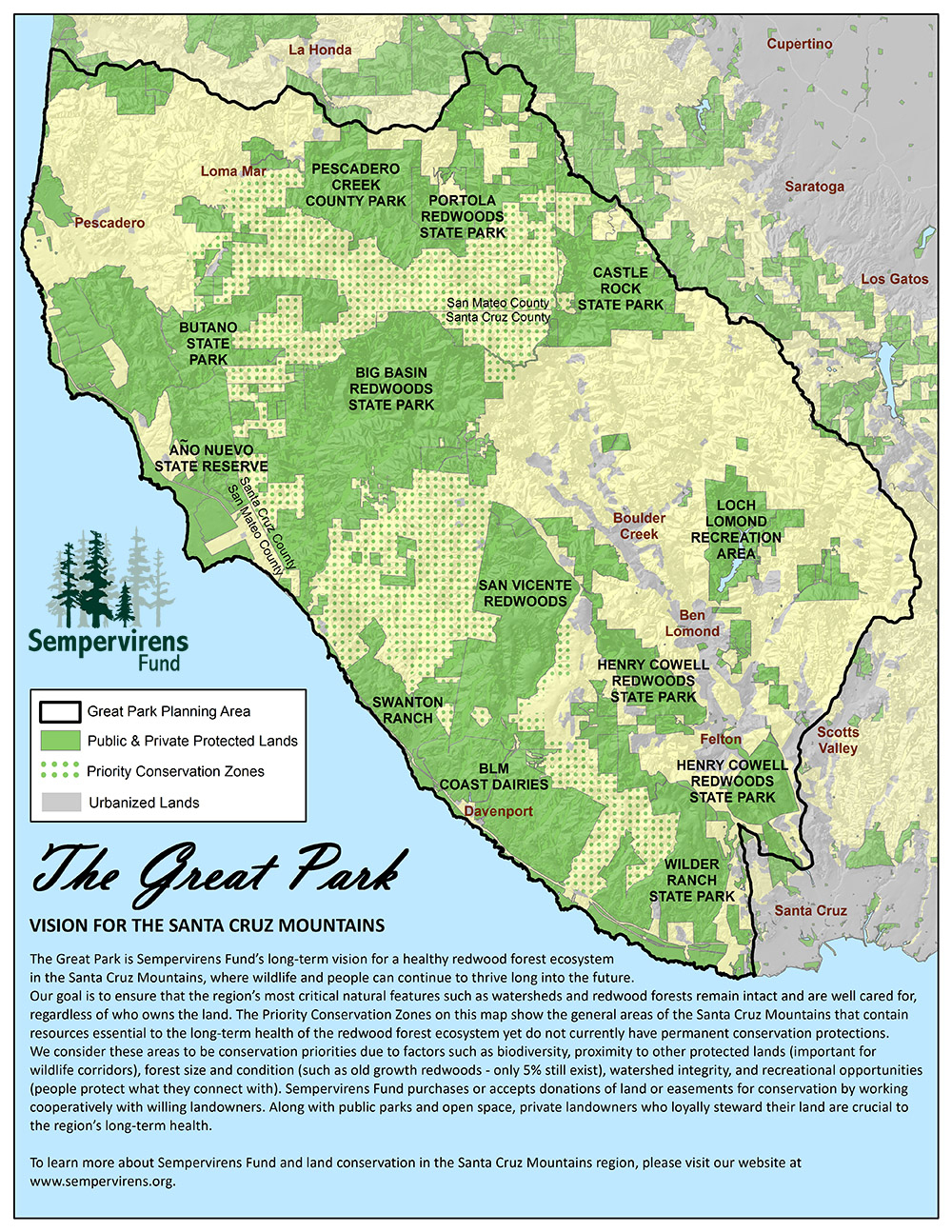 The Great Park Map Of California Springs California Giant Redwoods - Giant Redwoods California Map