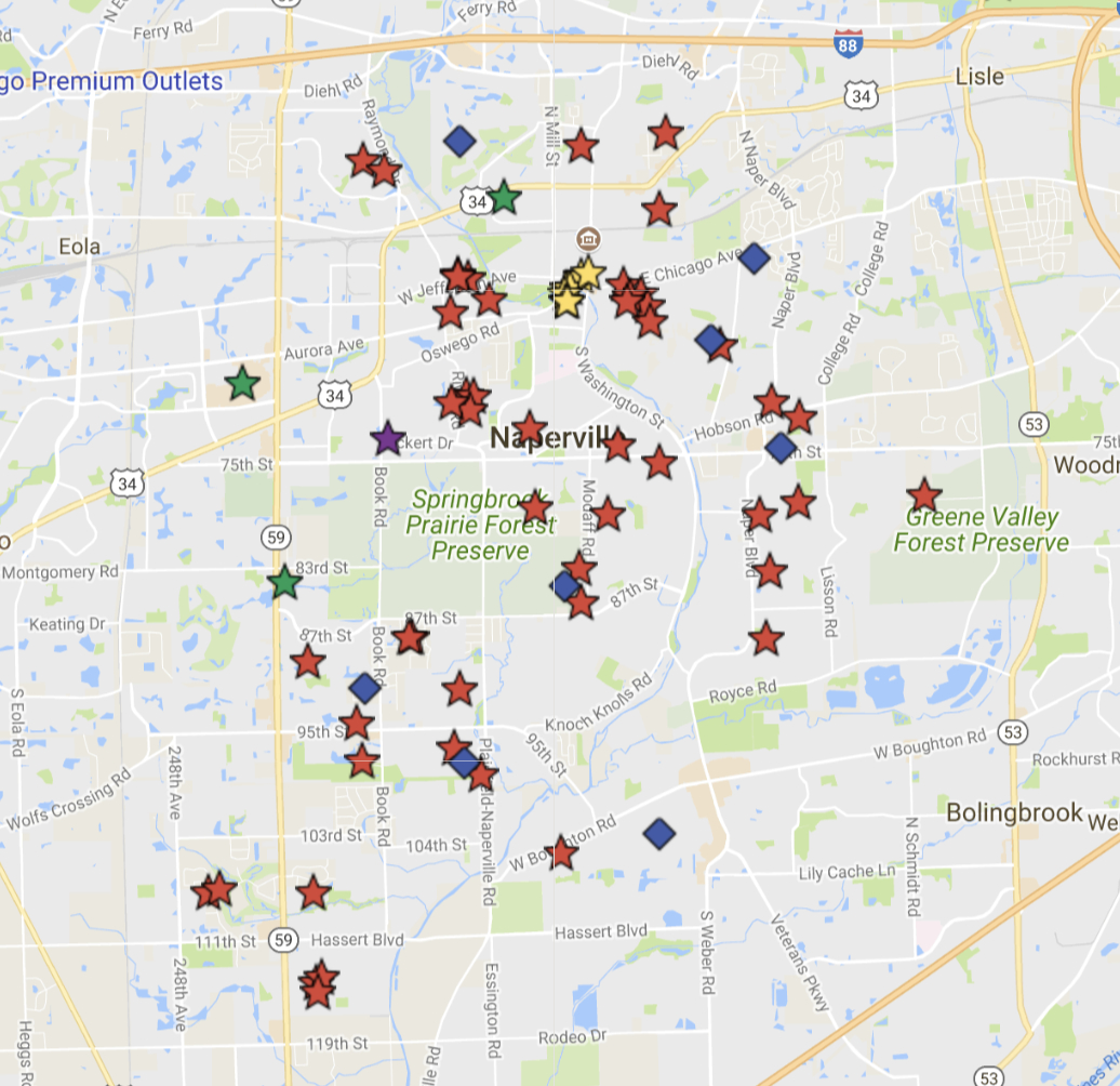 The Map! | Naperville Christmas Lights - Printable Map Of Naperville Il