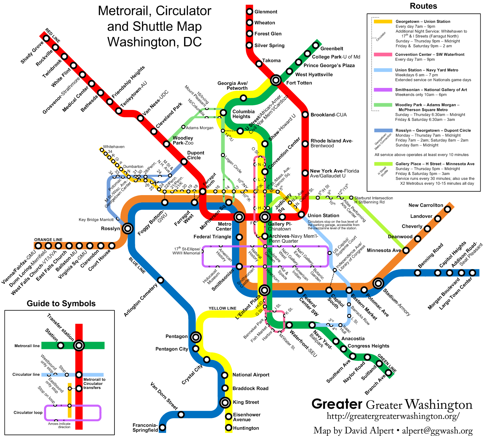 The New Circulators And The Metro Map – Greater Greater Washington - Washington Dc Subway Map Printable