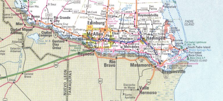 The Rio Grande Valley Texas Map South Texas Cities Map Printable Maps 5800