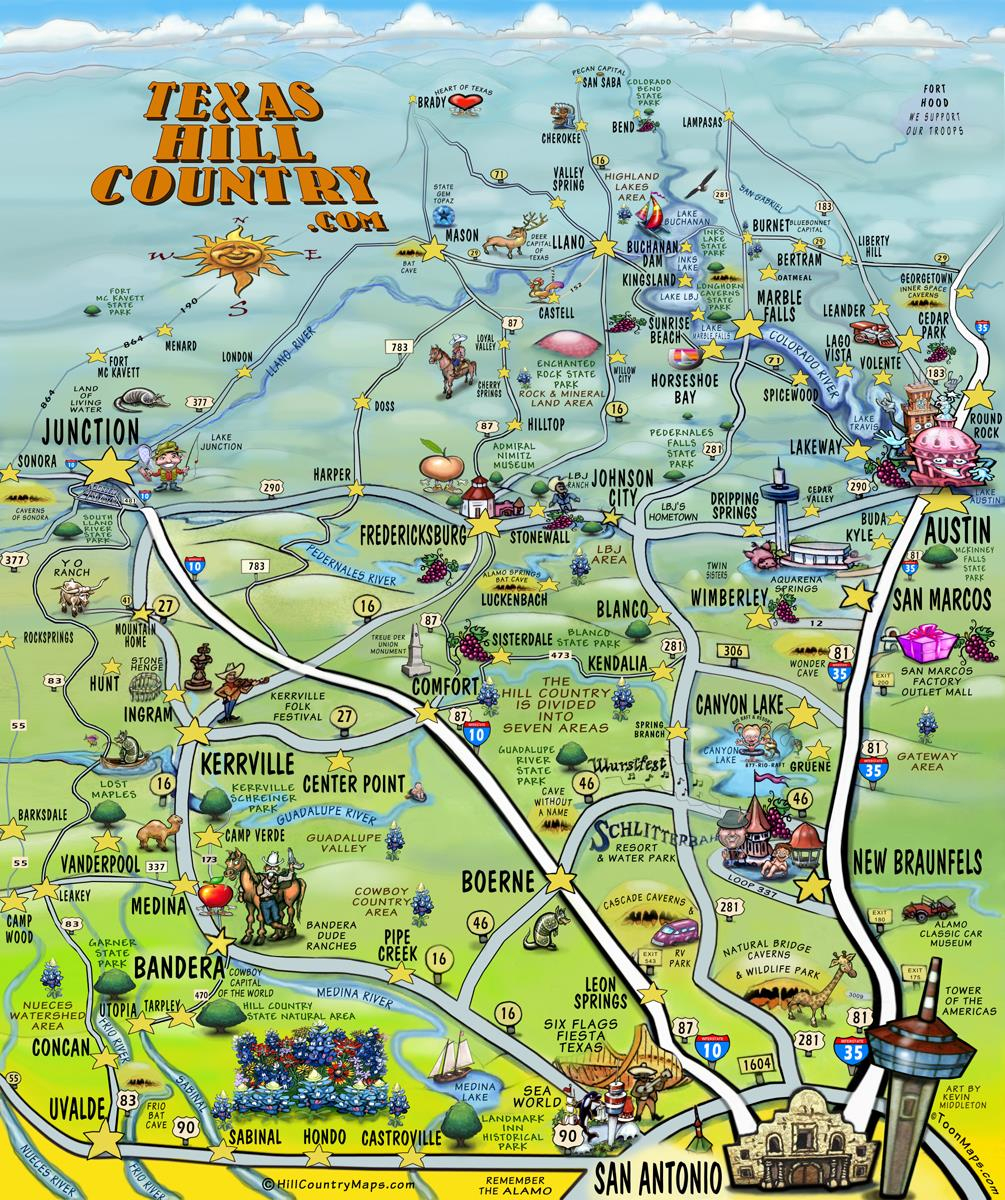 The Texas Hill Country Map - Texas Hill Country Map