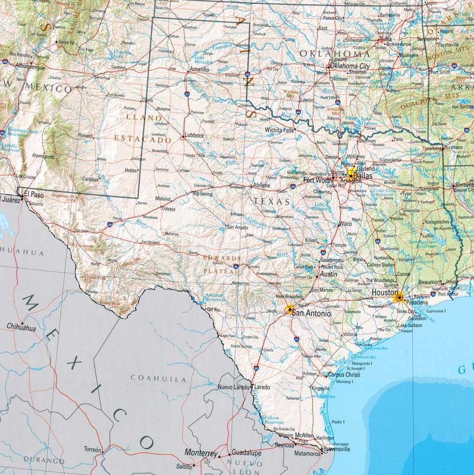 The Texas Travel Experience - Travel Texas Map