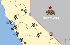 The Ultimate Road Trip Map Of Places To Visit In California - Hand - Northern California Road Trip Map