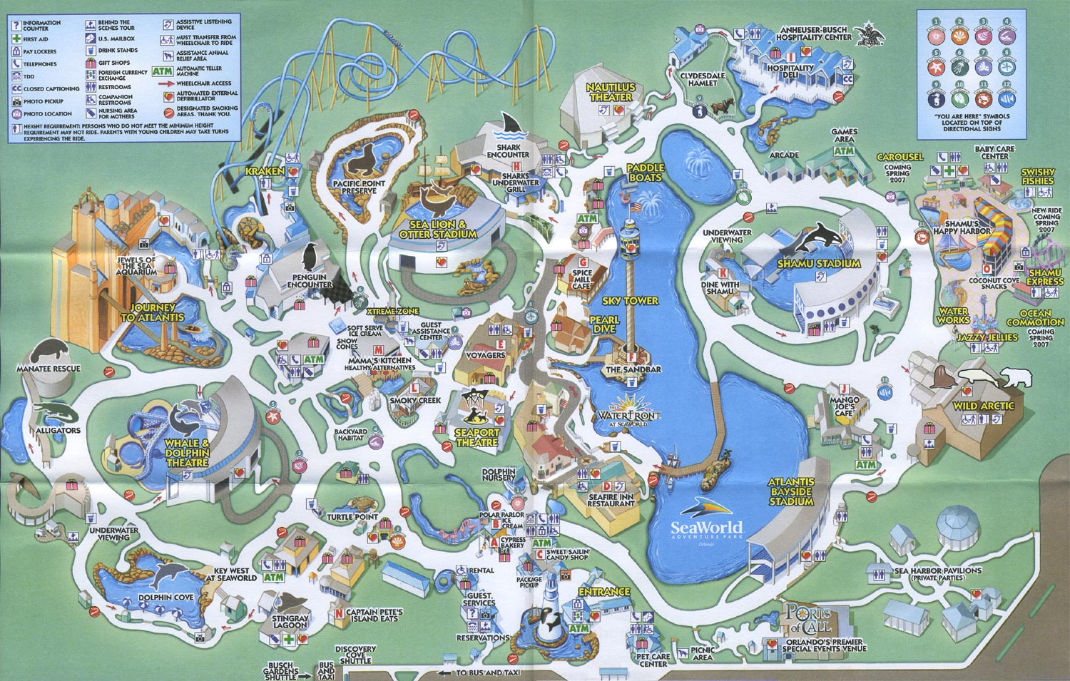 Theme Park Brochures Sea World Orlando - Theme Park Brochures - Printable Map Of Sea World Orlando
