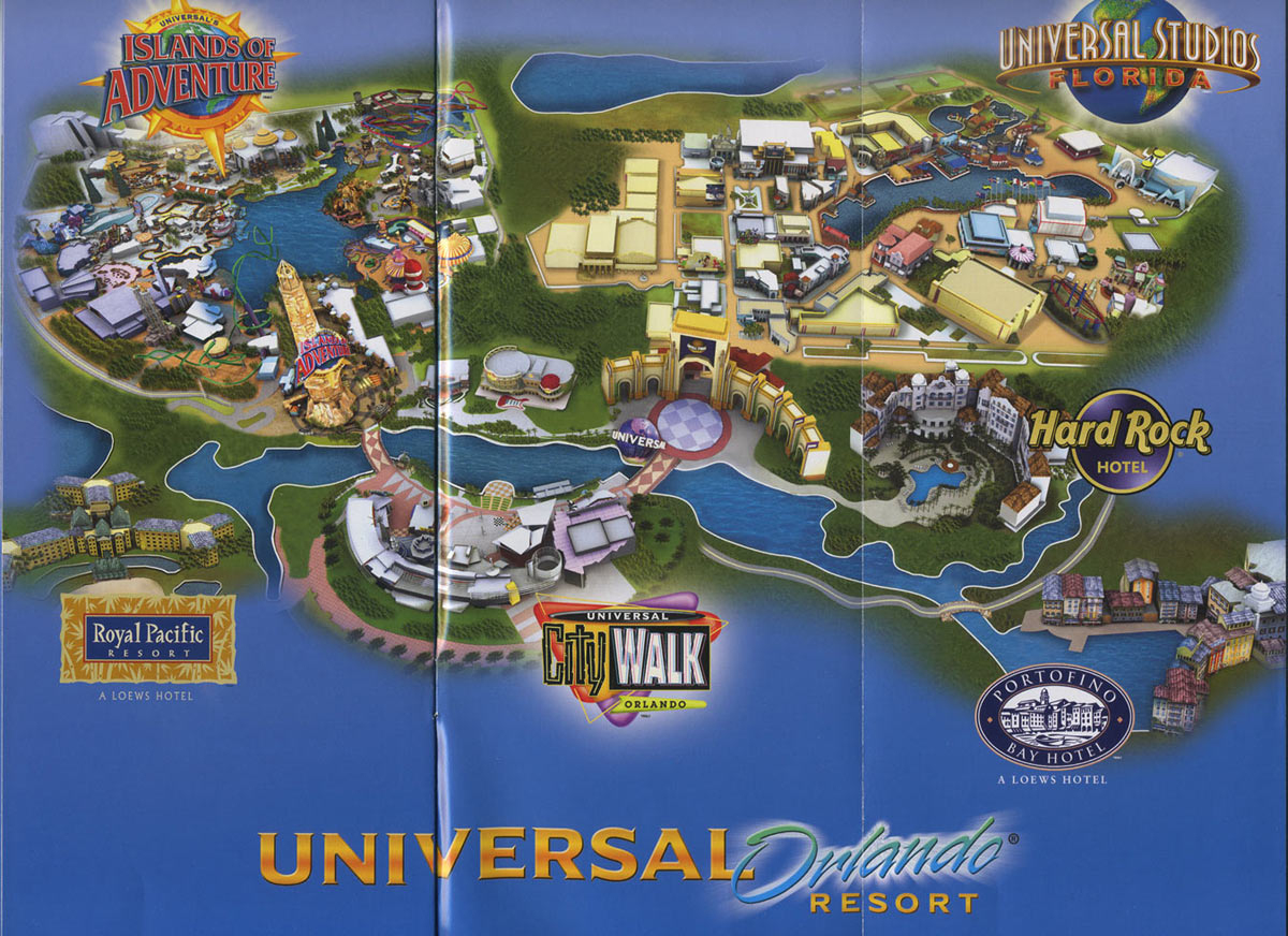 Theme Park Brochures Universal Orlando Resort - Theme Park Brochures - Map Of Universal Florida Hotels