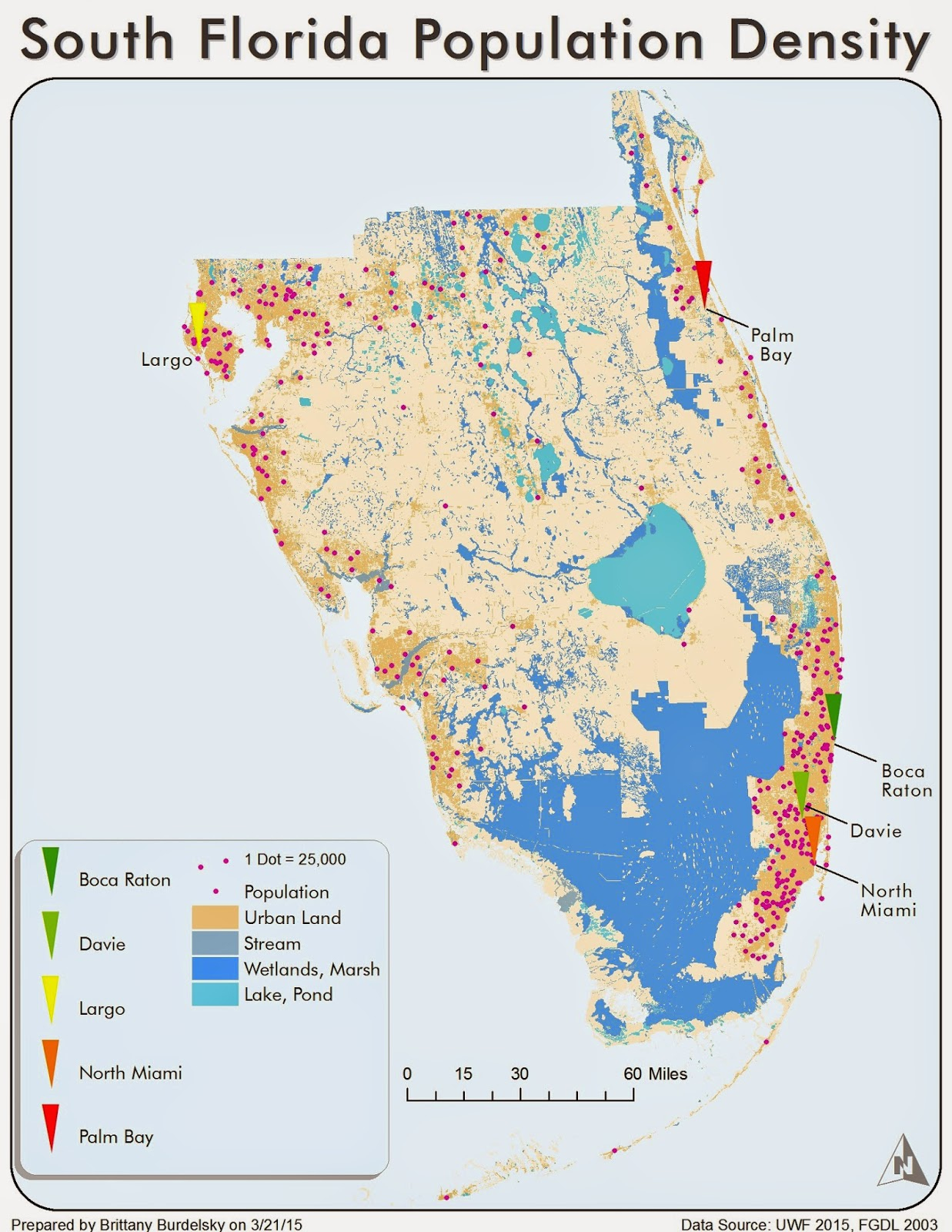 There And Back With Gis: Cartography: Module 10 – Dot Density Mapping - Florida Gis Map