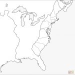 Thirteen Colonies Blank Map Coloring Page | Free Printable Coloring   13 Colonies Blank Map Printable
