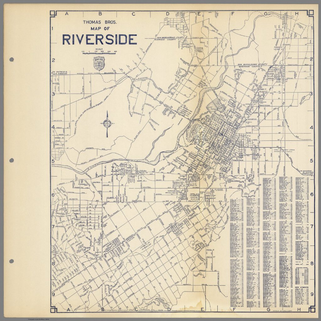 Thomas Bros. Map Of Riverside, California. - David Rumsey Historical 