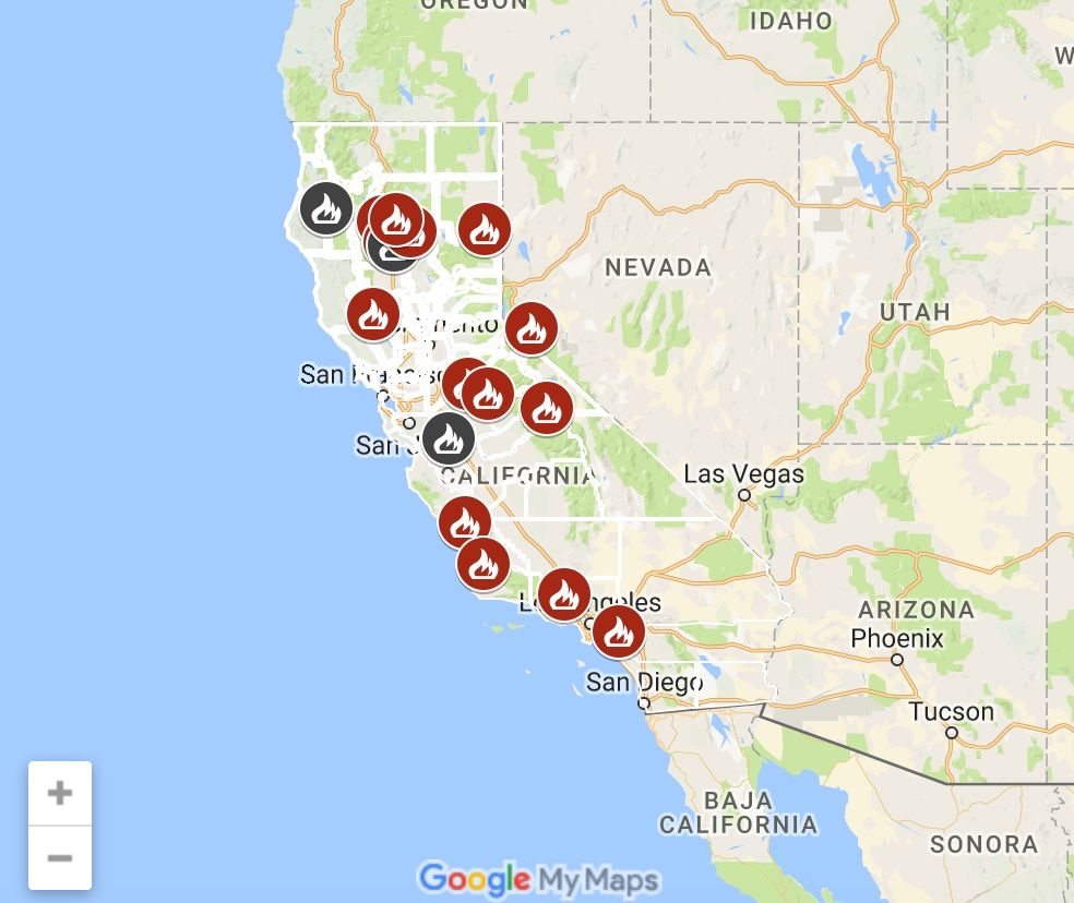 Thousands Are Fleeing Forest Fires In Northern California | Ctif - California Wildfire Map 2018
