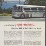 To & Through California & The West Greyhound Bus Map Folder 1956   Greyhound Map California