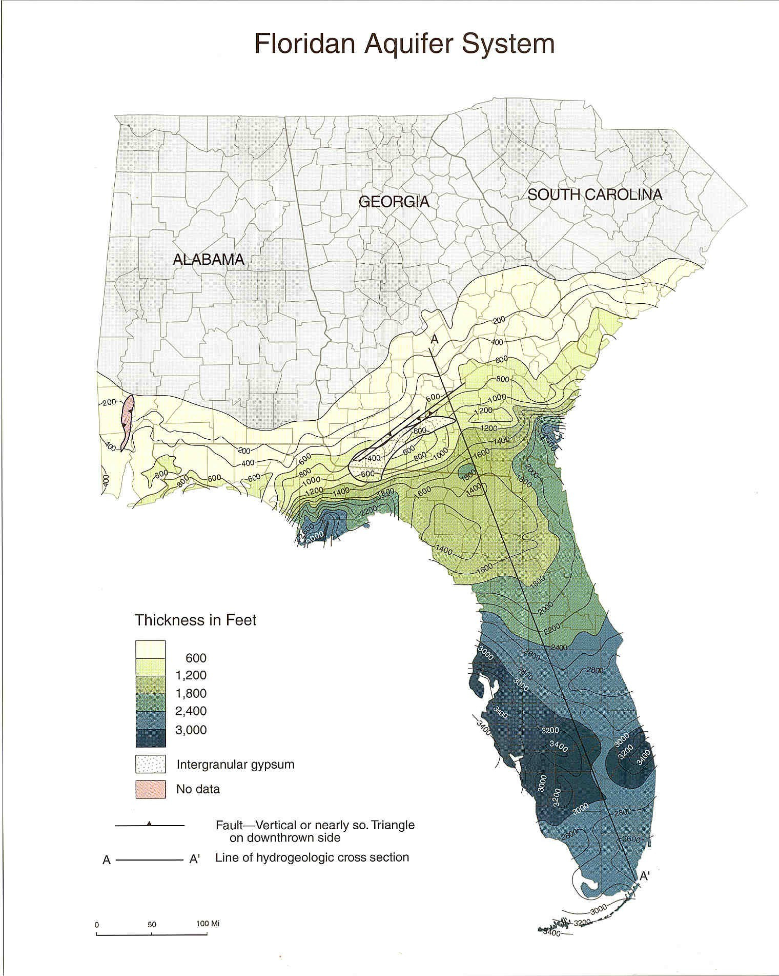 Topographic Map Of Florida Elevation Printable Maps 1374