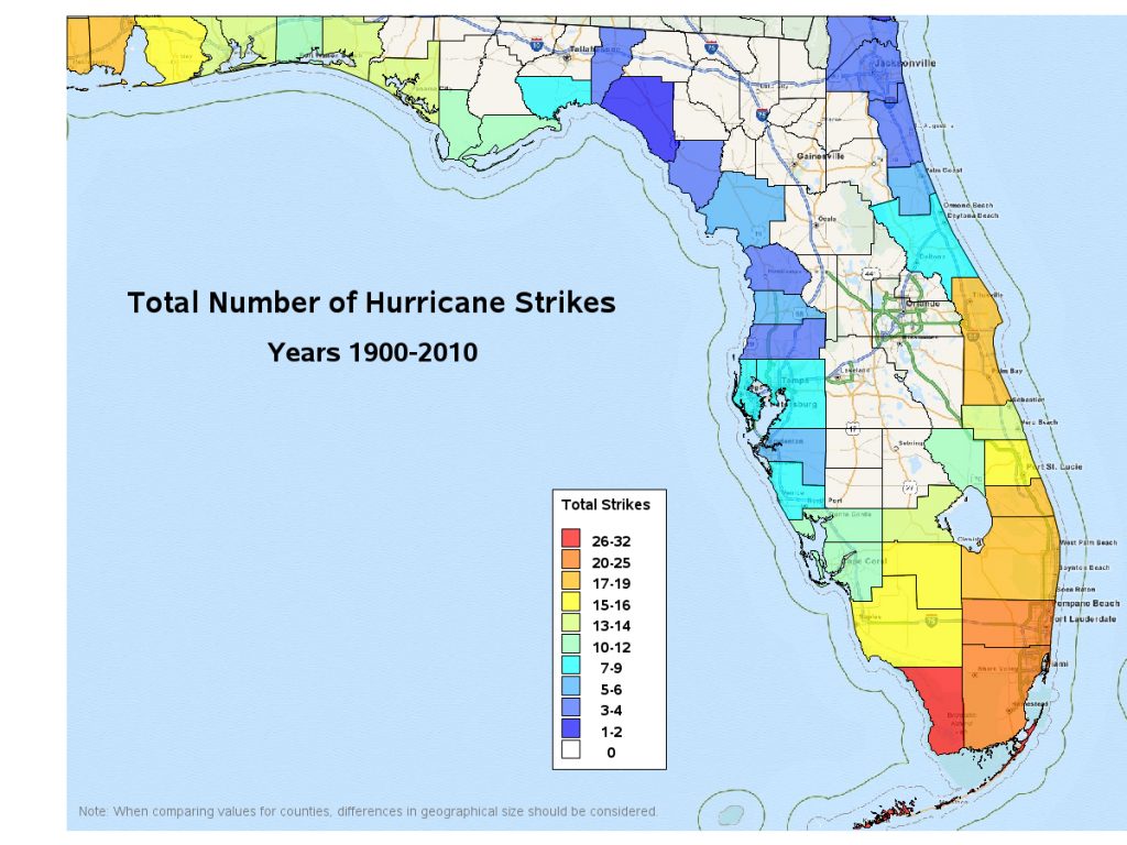 Tornadoes Picking Up The Pieces With Sas Florida Hurricane Damage Map 1024x768 