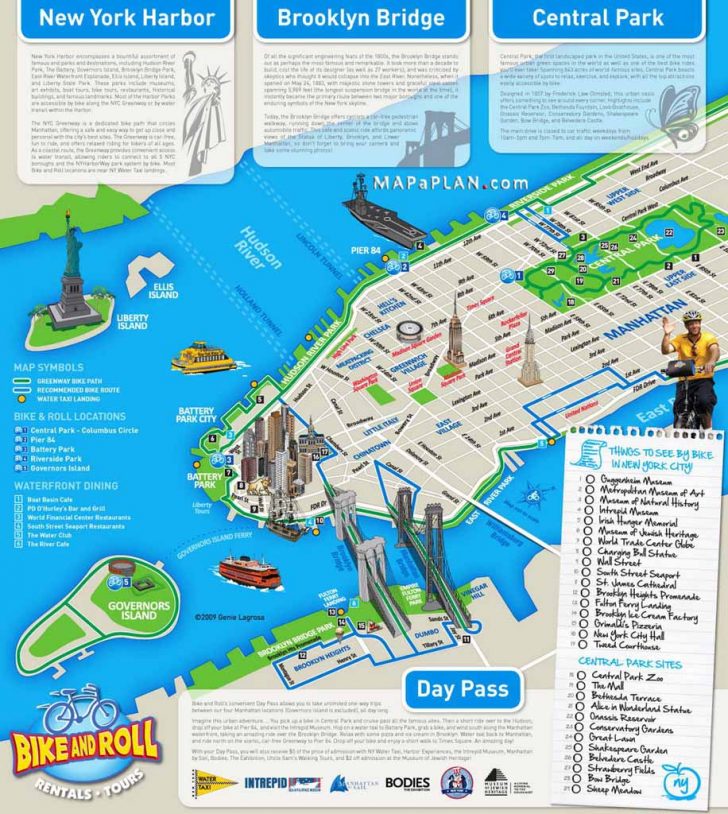 Printable Map Of New York City Tourist Attractions
