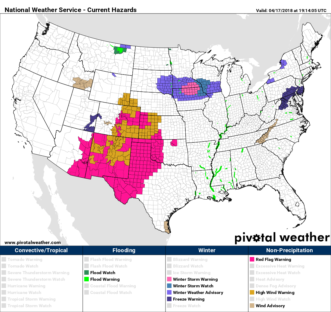 Tuesday Pm Update: Wind And High Fire Danger Today, Late Week Storm - Texas Active Fire Map