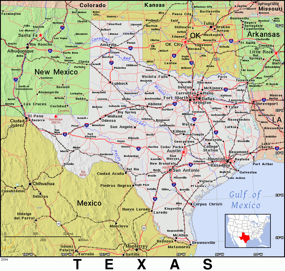 Tx · Texas · Public Domain Mapspat, The Free, Open Source - Texas Atlas Map