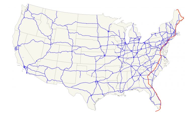 U.s. Route 1 - Wikipedia - Map Of I 95 From Florida To New York ...