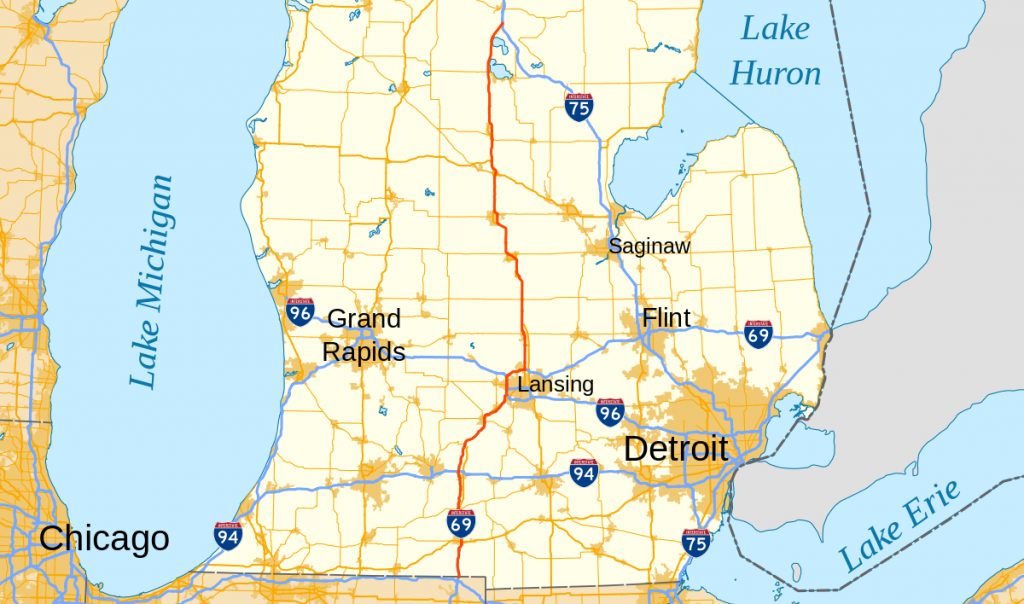 U.s. Route 27 In Michigan Wikipedia Map From Michigan To Florida