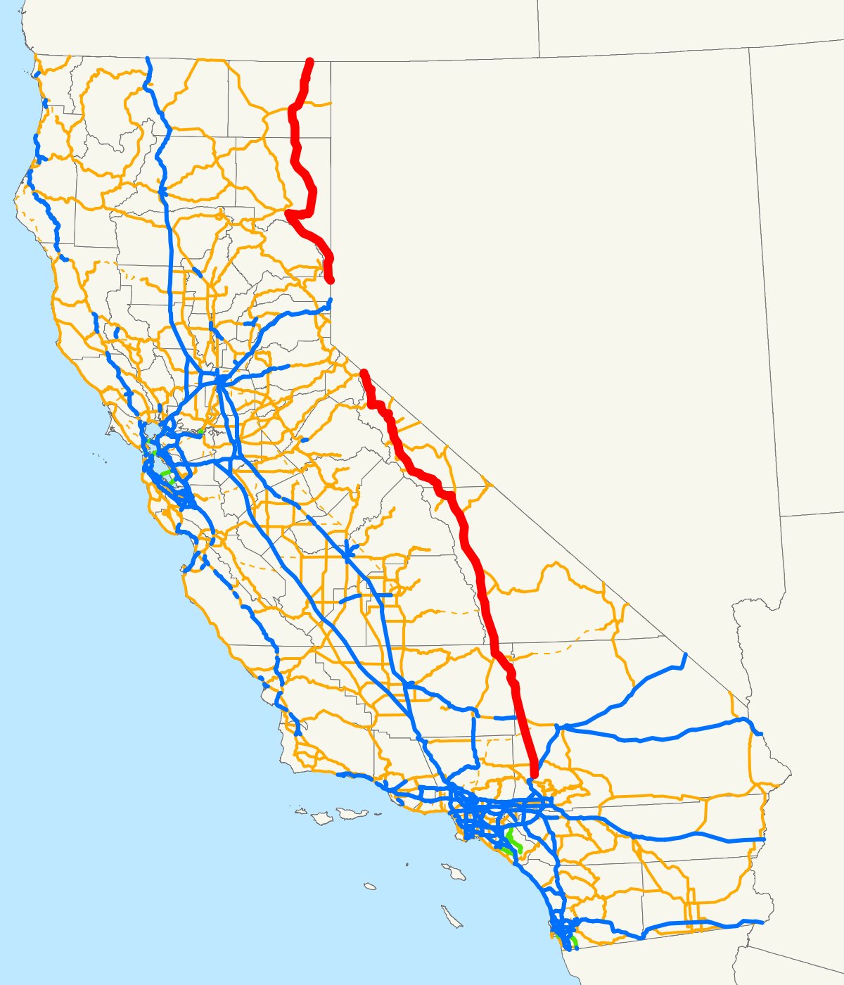 U.s. Route 395 In California - Wikipedia - Greyhound Route Map California