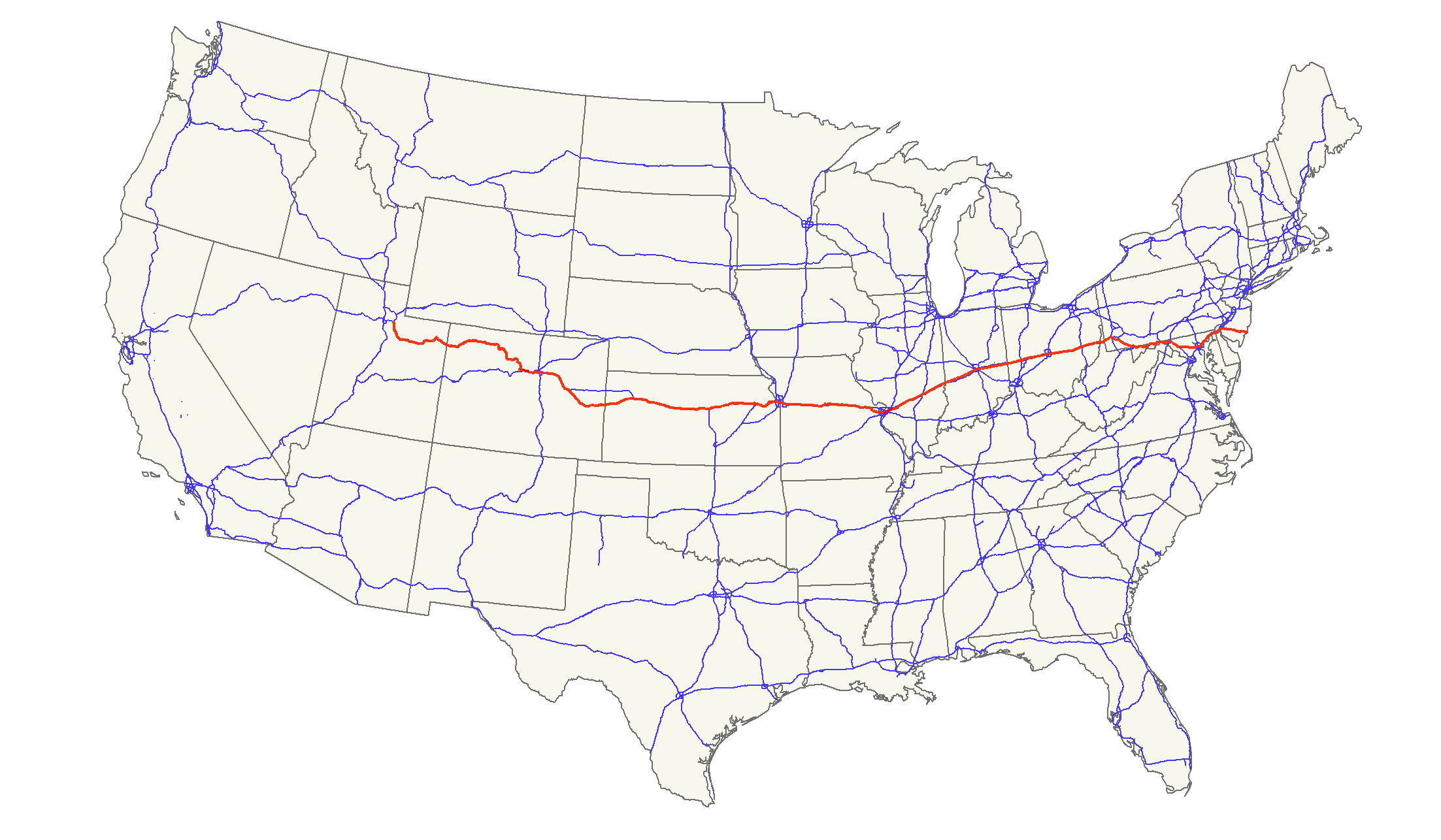 U S Route 40 Wikipedia Map Of I 40 In Texas 