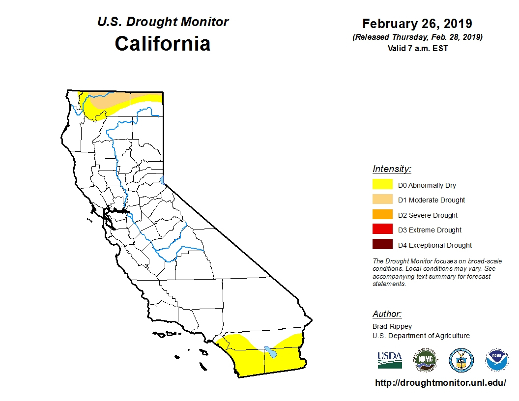 United States Drought Monitor &amp;gt; Current Map &amp;gt; State Drought Monitor - California Drought Map
