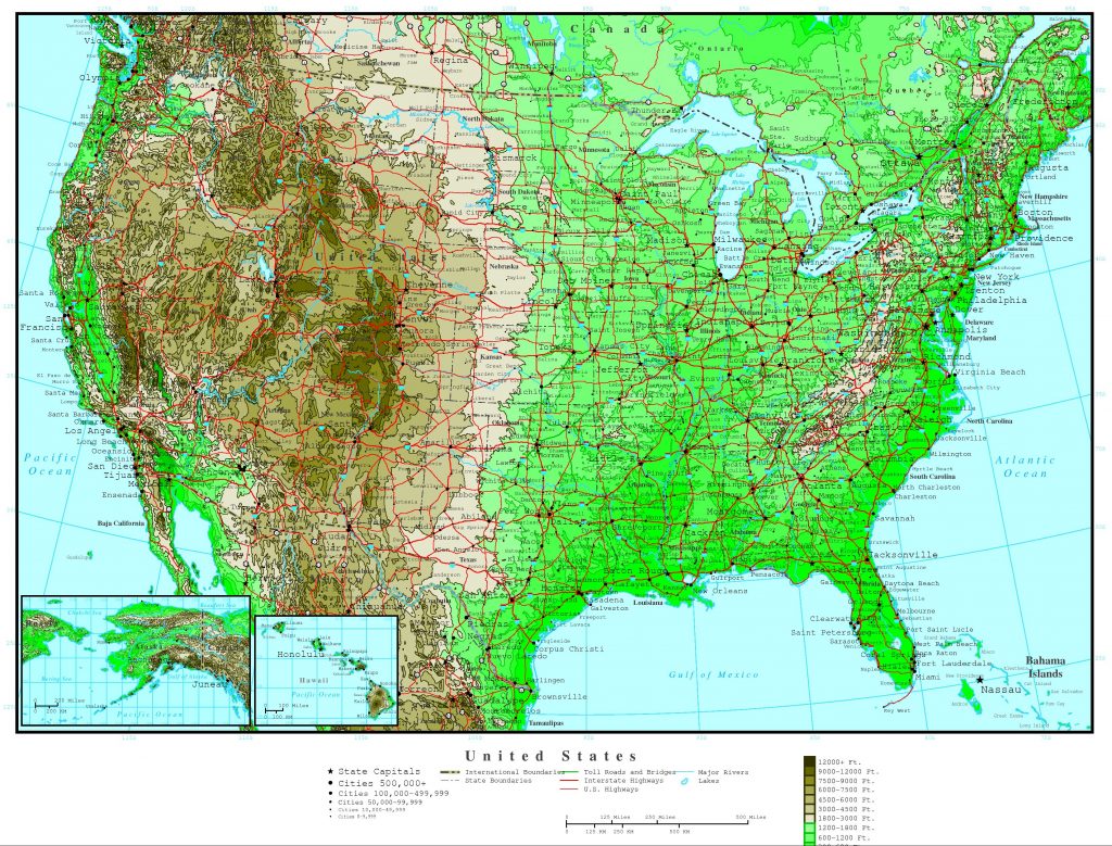 United States Elevation Map Florida Elevation Map By Address Printable Maps 6553
