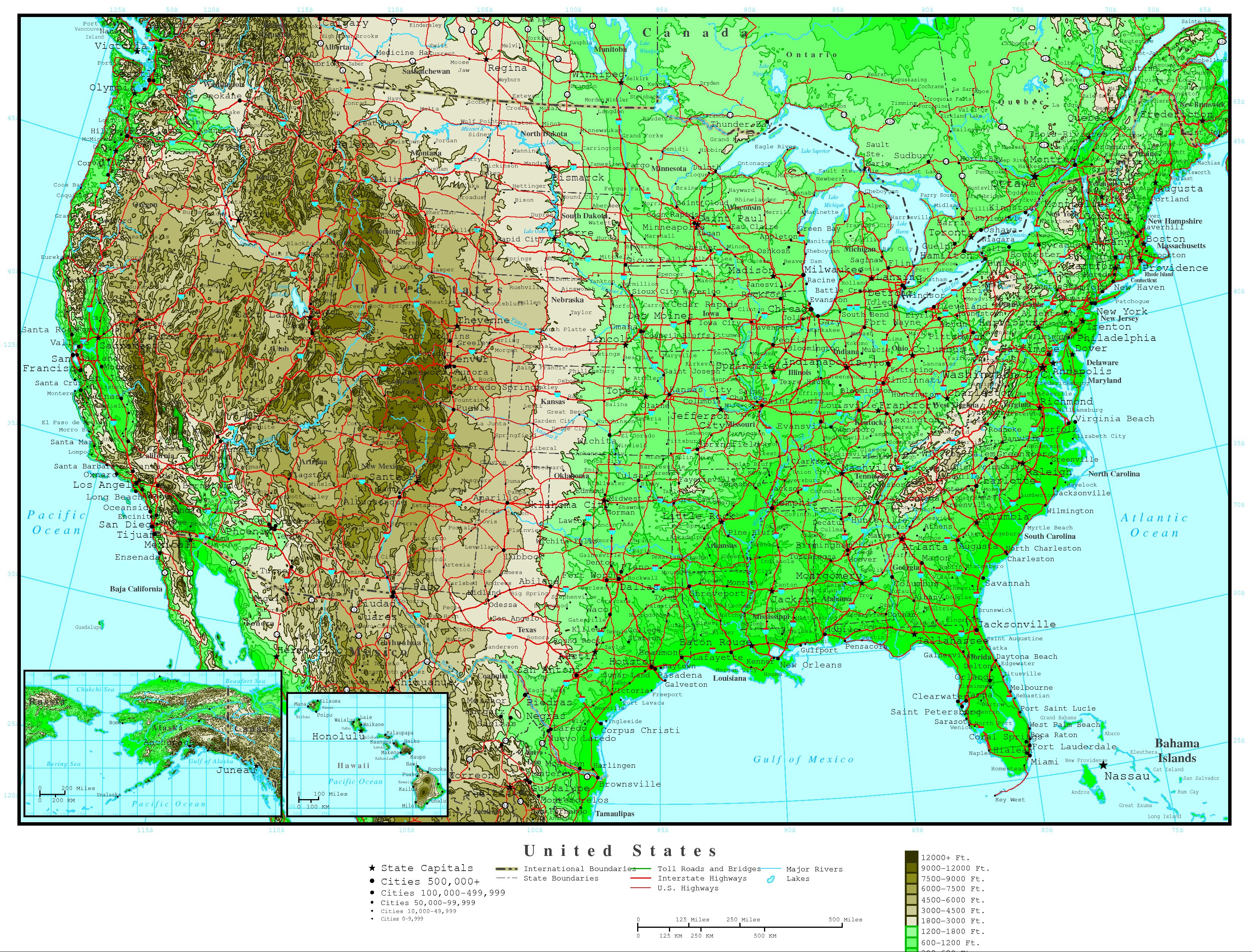 United States Elevation Map - Interactive Elevation Map Of Texas