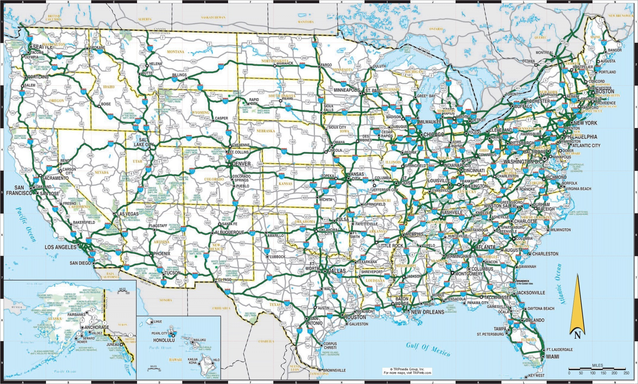 United States Map Of Major Highways New Printable Us Map With Major - Printable State Maps With Highways