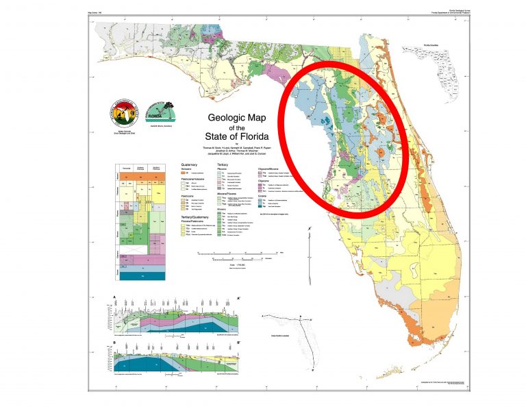 United States Map Of Sinkholes New Us Geological Sinkhole Map - Florida ...
