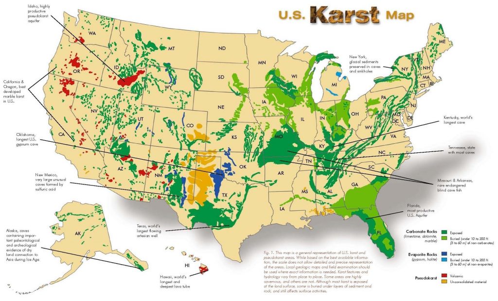 United States Map Of Sinkholes Valid Map Southern States Us Us Map 