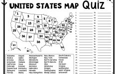 United States Map Quiz &amp; Worksheet: Usa Map Test With Practice - States And Capitals Map Quiz Printable